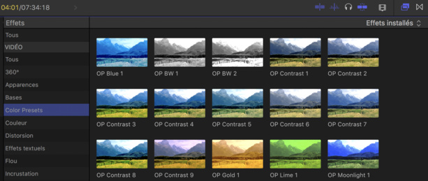 FCPX : 41 Presets de correction couleurs gratuits 