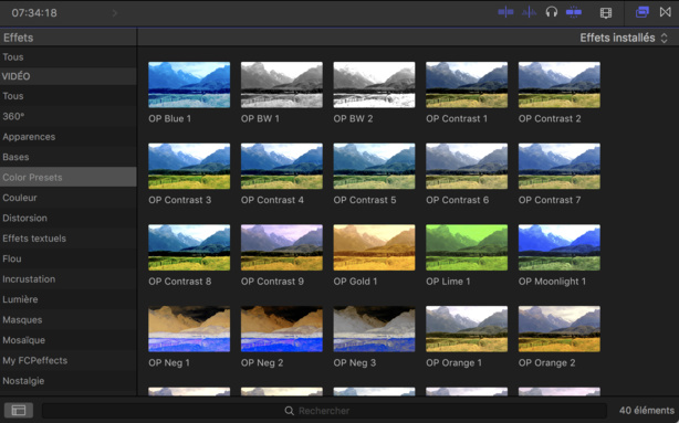 FCPX : 41 Presets de correction couleurs gratuits 