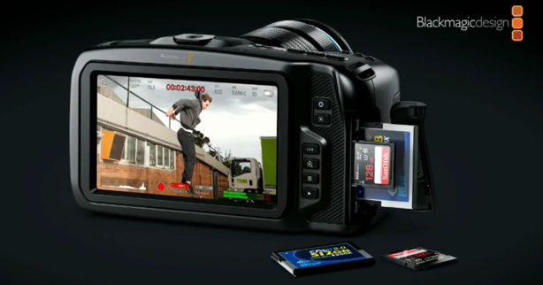 Pocker Cinema Camera 4K double enregistrement carte SD et CFast.