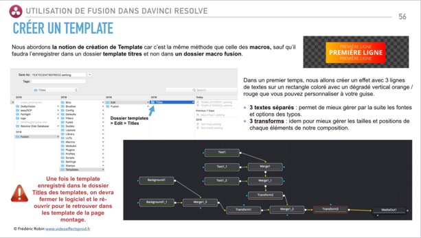 Utiliser Fusion dans DaVinci Resolve : PDF de formation en français