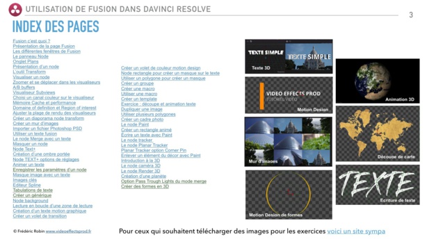 Utiliser Fusion dans DaVinci Resolve : PDF de formation en français