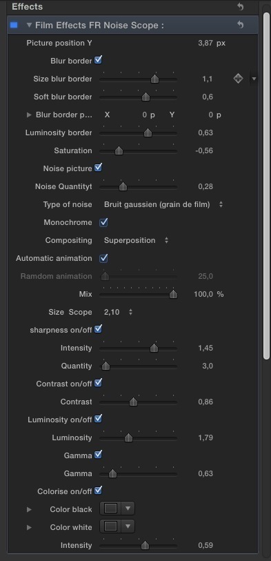 Template Film Effect Color Correction