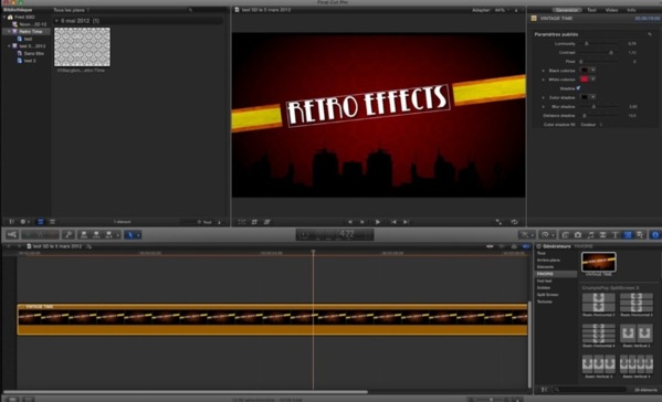 Free template FCPX : Retro Effects