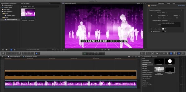 FCPX : Générateur de Timecode source gratuit