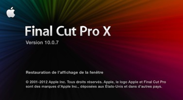 FCPX : Mise à jour version 10.0.7