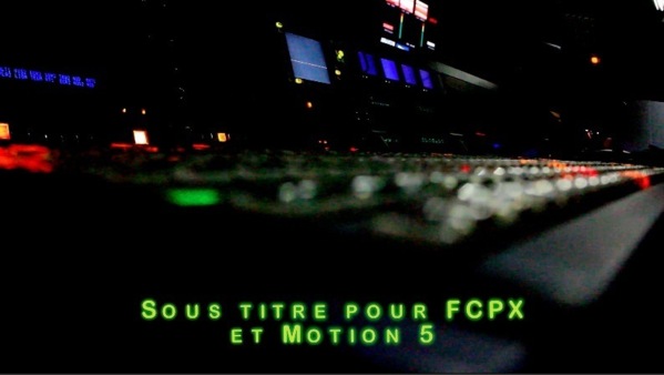 FCPX : Template Sous-titre