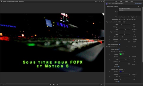 FCPX : Template Sous-titre