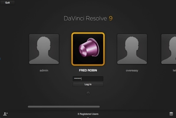 DaVinvi Resolve Lite 9 : Valider les partitions connectées.