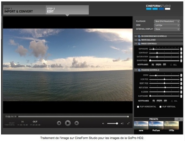 GoPro HD2 : mise à jour Cineform et Wifi BacPac