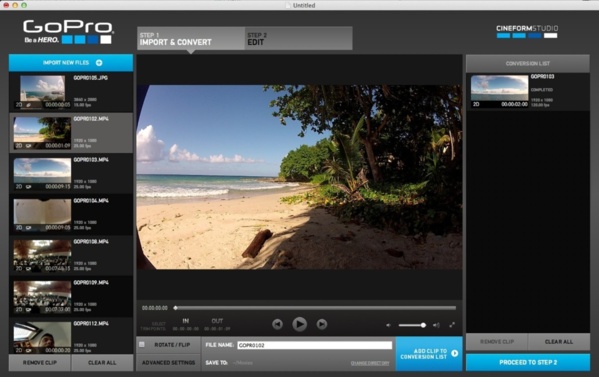 GoPro HD2 : mise à jour Cineform et Wifi BacPac