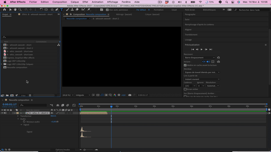 After Effects : Utiliser l'expression loopOut pour réaliser une boucle