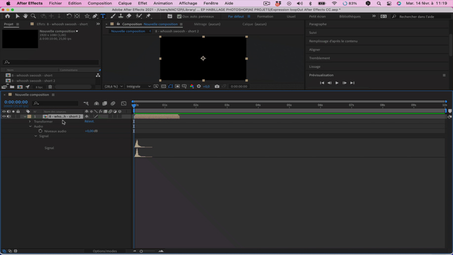 After Effects : Utiliser l'expression loopOut pour réaliser une boucle