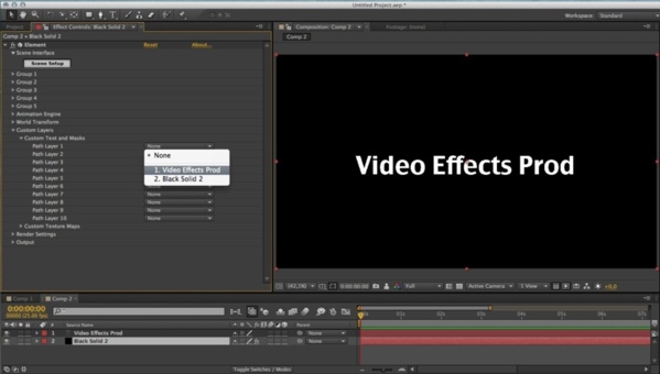 After Effects : Créer des textes en 3D avec 3D Element