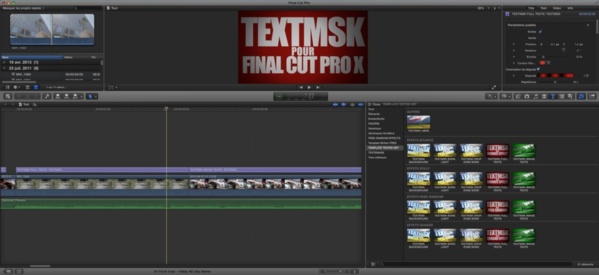 Template TEXTMSK pour FCPX.