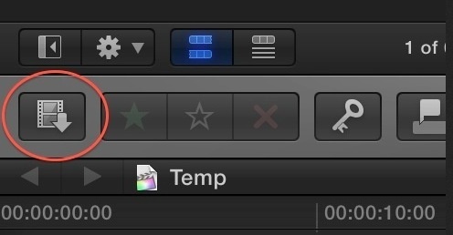 Importation des rushes avec FCPX 10.0.8