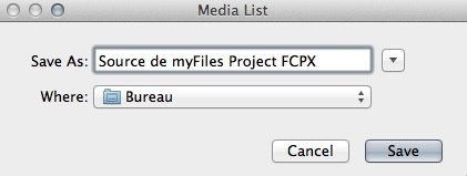 FCPX : myFiles gestion des médias