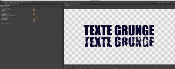 L'effet "Contours Bruts" sous After Effects CS6.