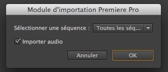 Première Pro CC vers After Effects CC : importer un montage pour la réalisation des effets