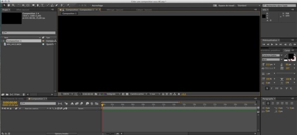 After Effects CC : Créer une composition