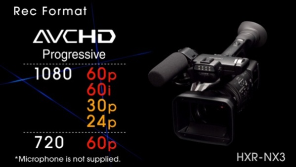 Sony : camescope de poing le HXR-NX3