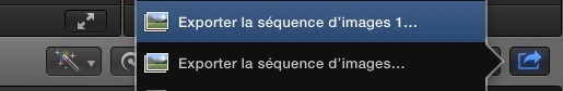 Outil Partager de FCPX 10.1.1