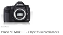 Canon 5D MarkIII : les objectifs recommandés