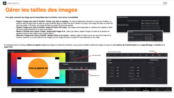 DaVinci Resolve 18 : PDF de formation en français