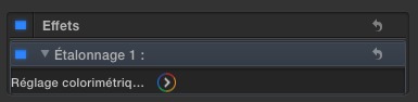 Effet Etalonnage sous FCPX 10.2