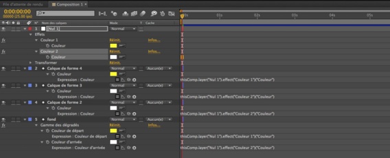 After Effects : options pour expressions 