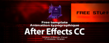 After Effects CC : free template animation typographique