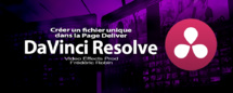 DaVinci Resolve 12 : Page Deliver Créer un fichier unique (#video84)