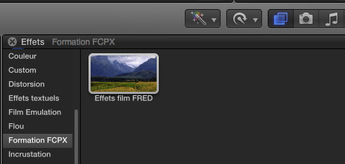 FCPX 10.2 : Sauvegarder les presets d'effets