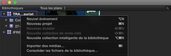 FCPX 10.2 : Déplacer ses projets sur un disque externe