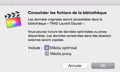 FCPX 10.2 : Déplacer ses projets sur un disque externe