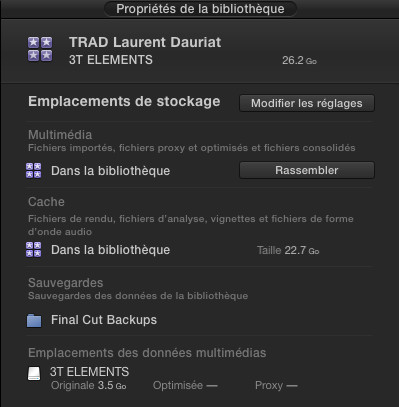 FCPX 10.2 : Déplacer ses projets sur un disque externe