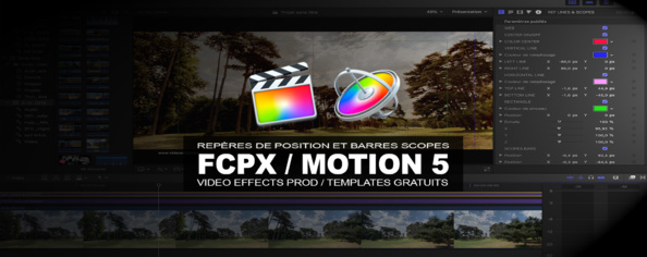 FCPX / MOTION 5 : Free template Lines & repères scopes