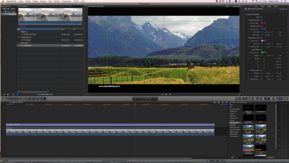 FCPX / MOTION 5 : Free template Lines & repères scopes