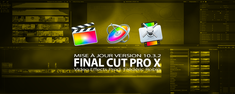 FCPX 10.3.2 : mise à jour correction de bugs