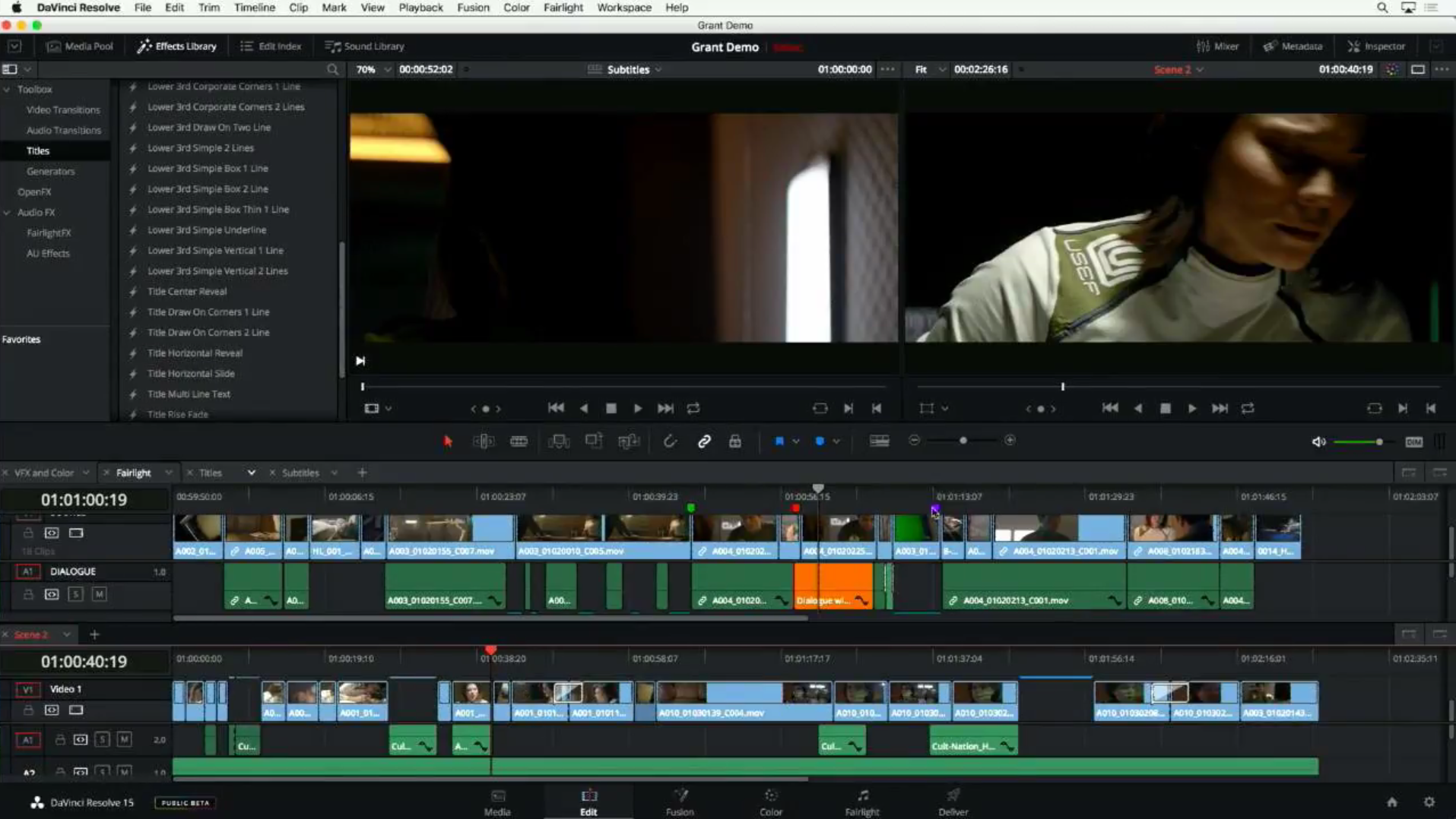 Nouvelles gestion des timelines dans DaVinci Resolve 15