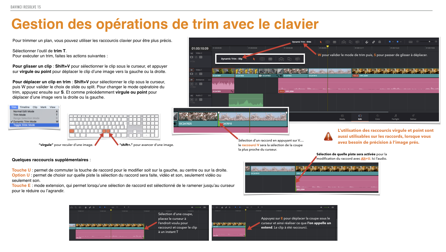 PDF de formation DaVinci Resolve 15