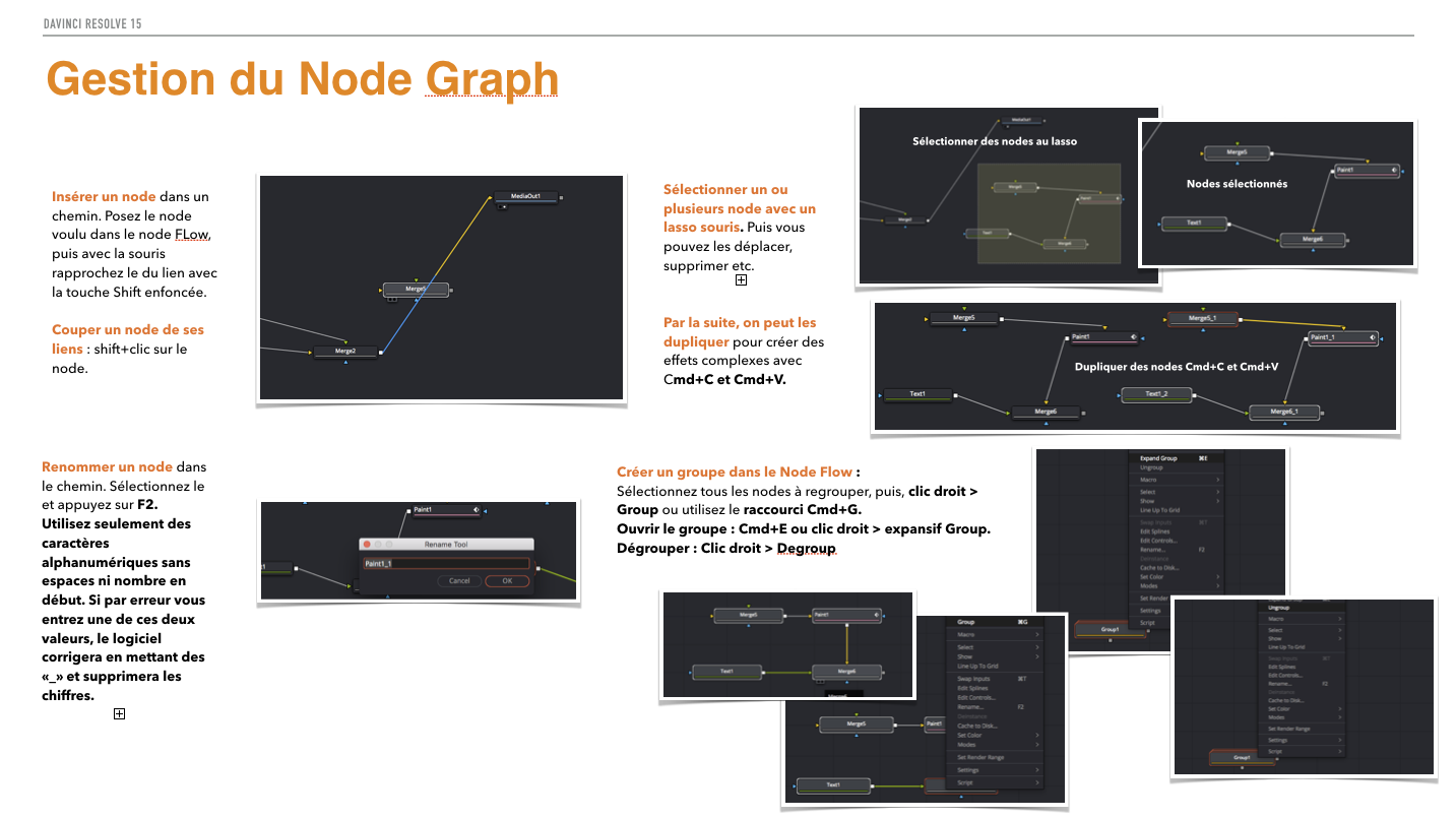 PDF de formation DaVinci Resolve 15