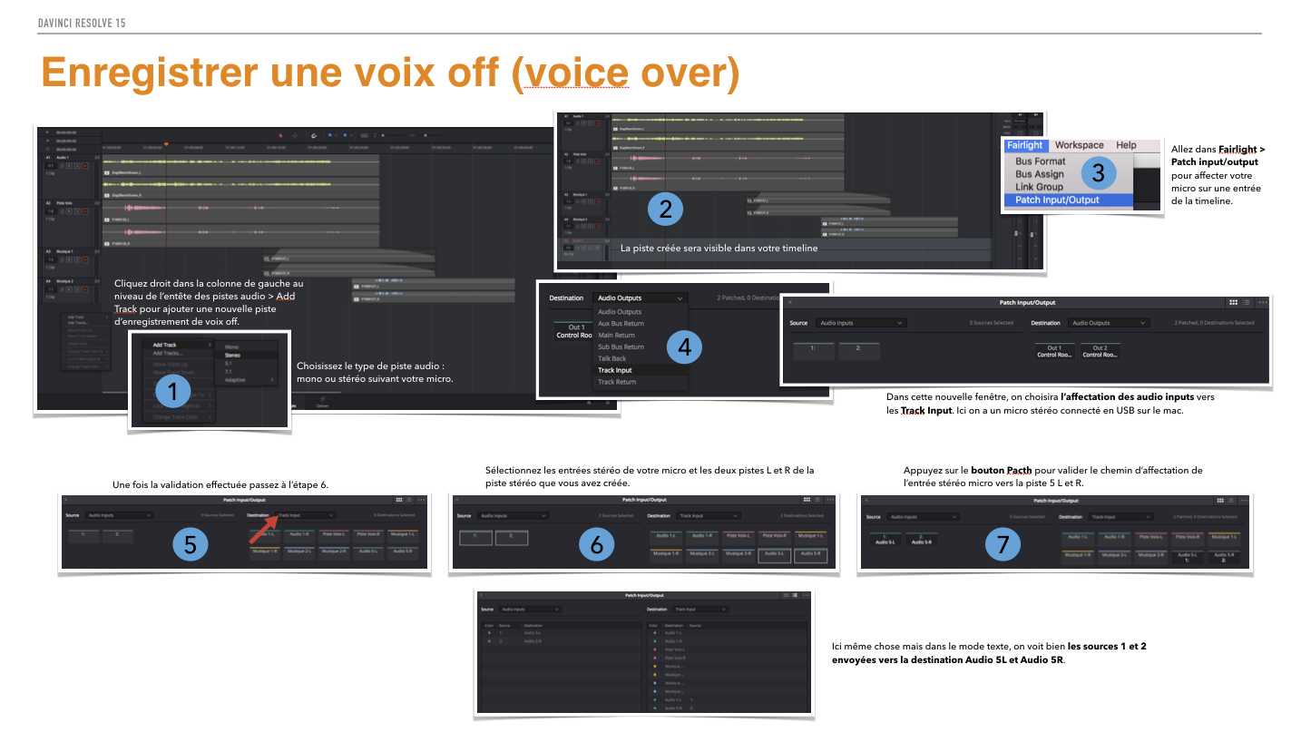 PDF de formation DaVinci Resolve 15