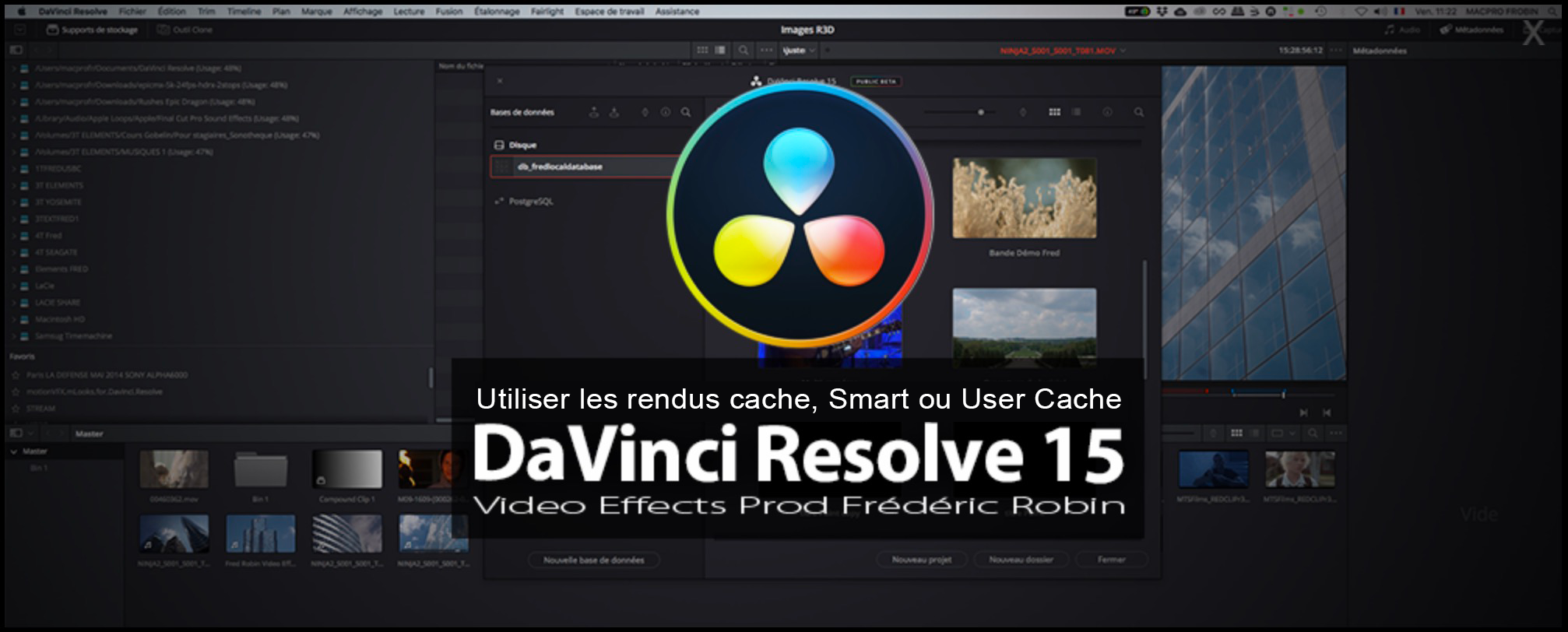 DaVinci Resolve 15 : Utiliser les rendus cache, Smart ou User Cache