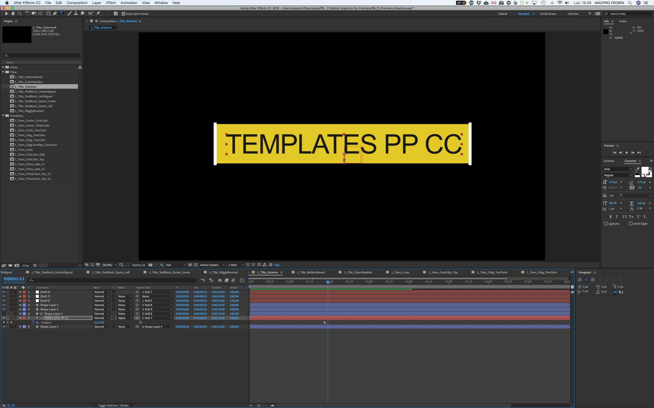 motion graphics templates premiere pro cc 2018