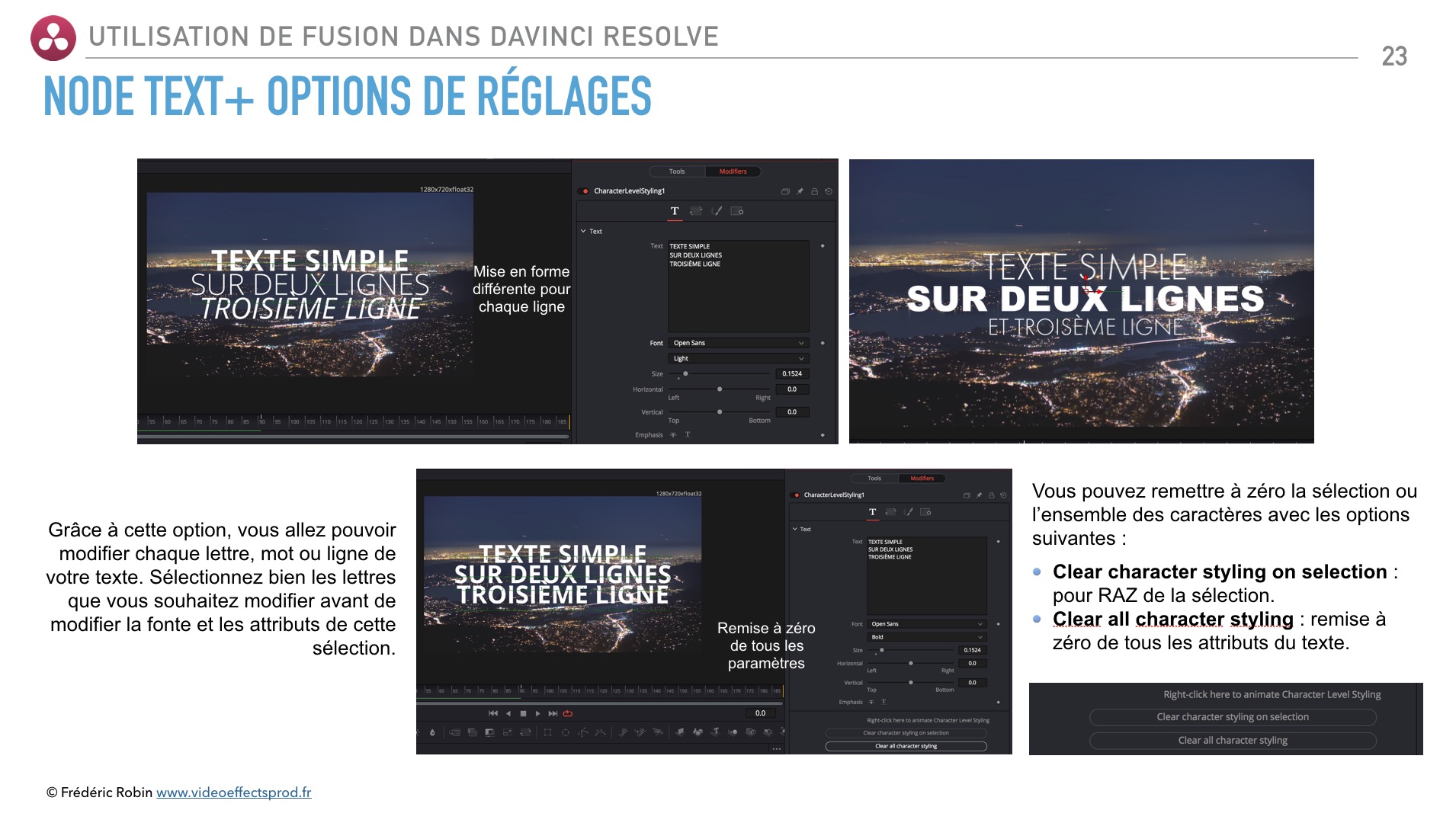 Utiliser Fusion dans DaVinci Resolve : PDF de formation en français