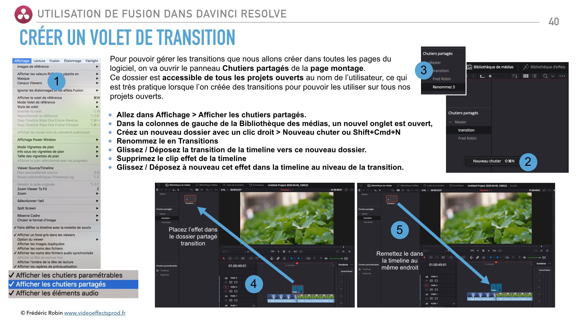 Utiliser Fusion dans DaVinci Resolve : PDF de formation en français