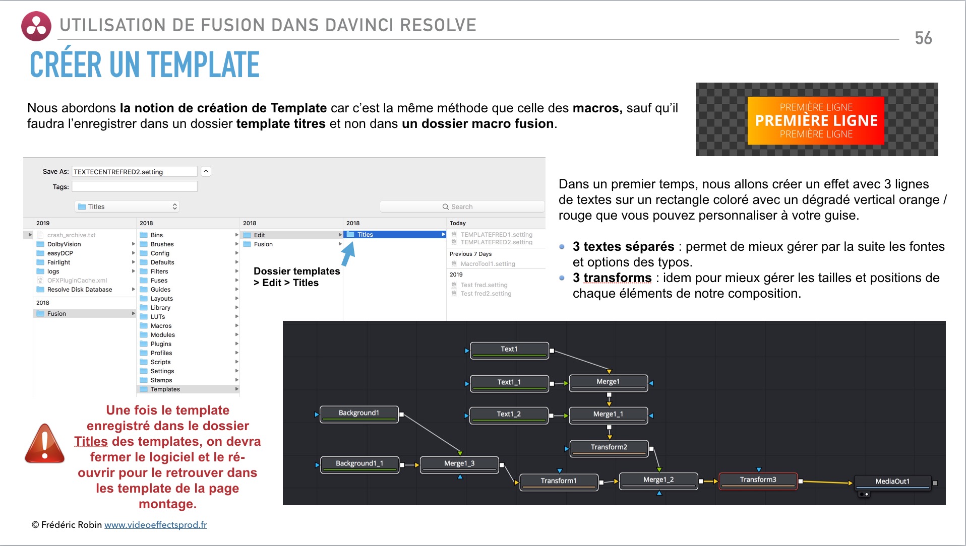 Utiliser Fusion dans DaVinci Resolve : PDF de formation en français