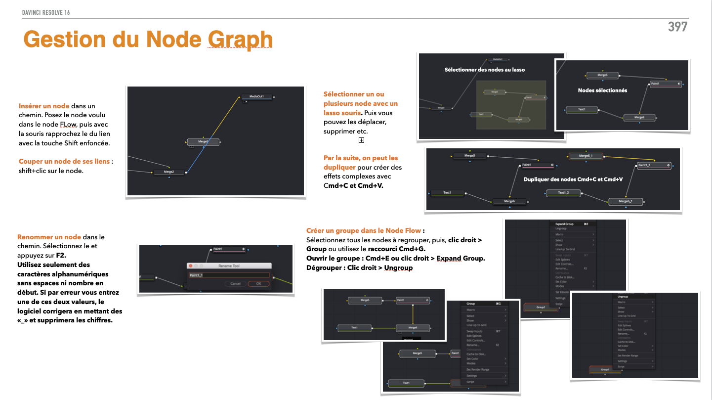 DaVinci Resolve : PDF de formation version 16.3