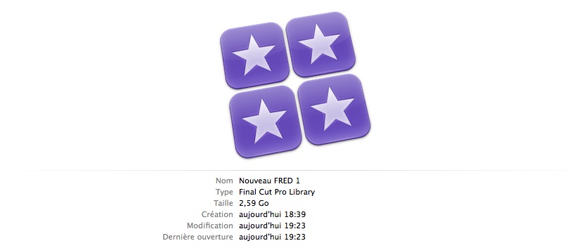 Dossier "Library" de Final Cut Pro X 10.1.