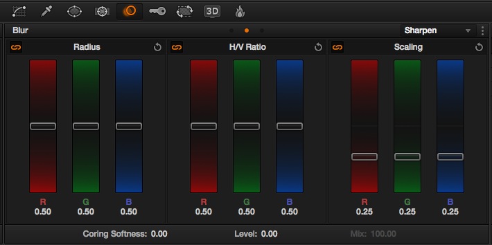 Fonction "Sharpen" sous DaVinci Resolve Lite 10.